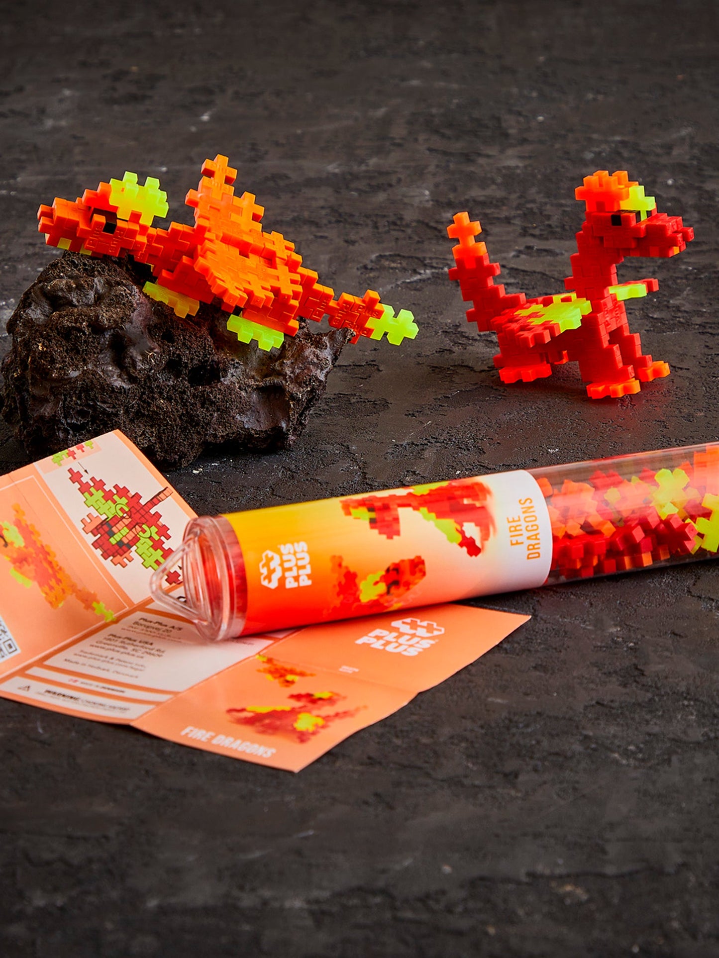 Plus Plus - Tube 100 stuks | Fire Dragon (4375)