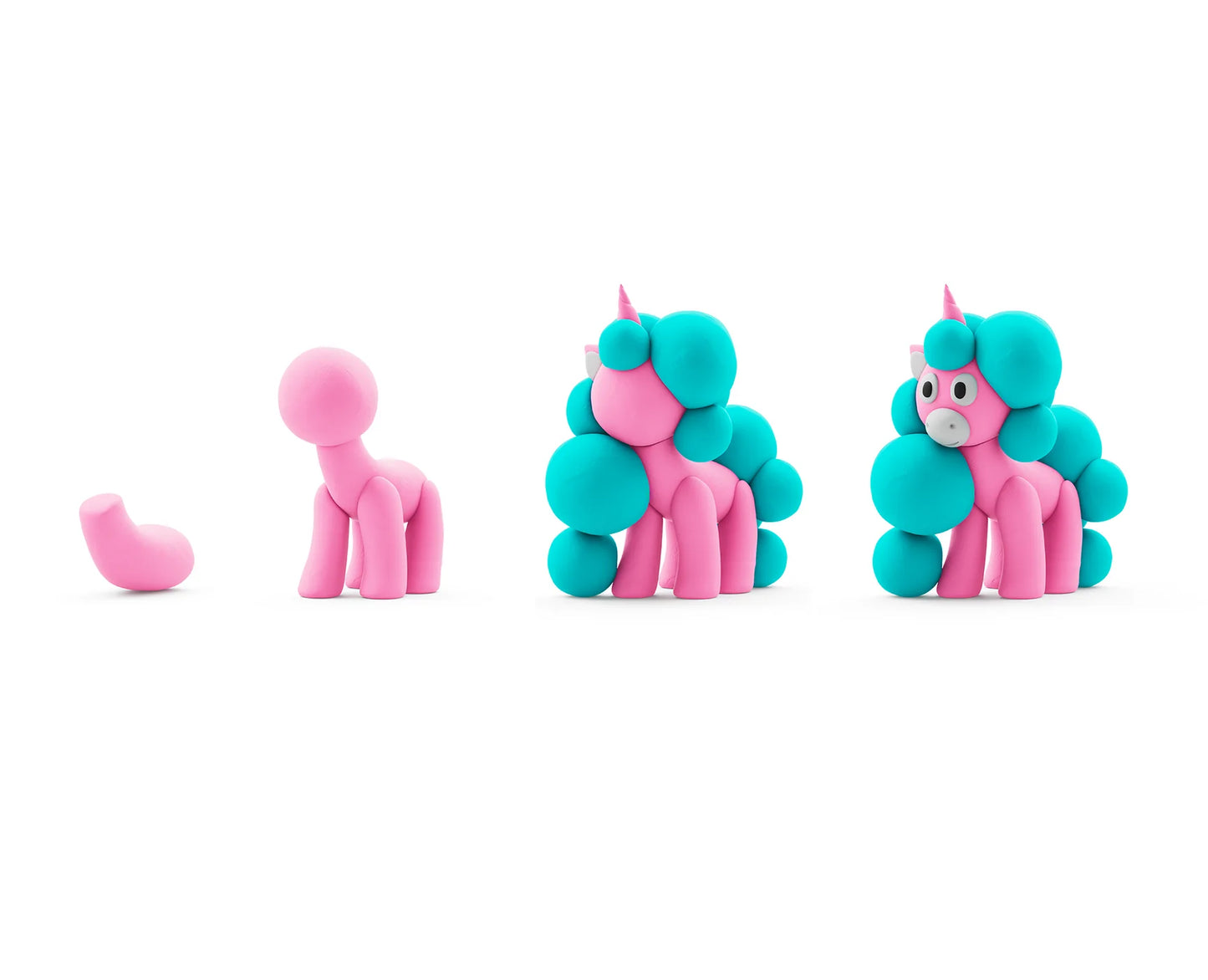 Hey Clay - Rainbow Unicorns Cloudy (3 potjes)