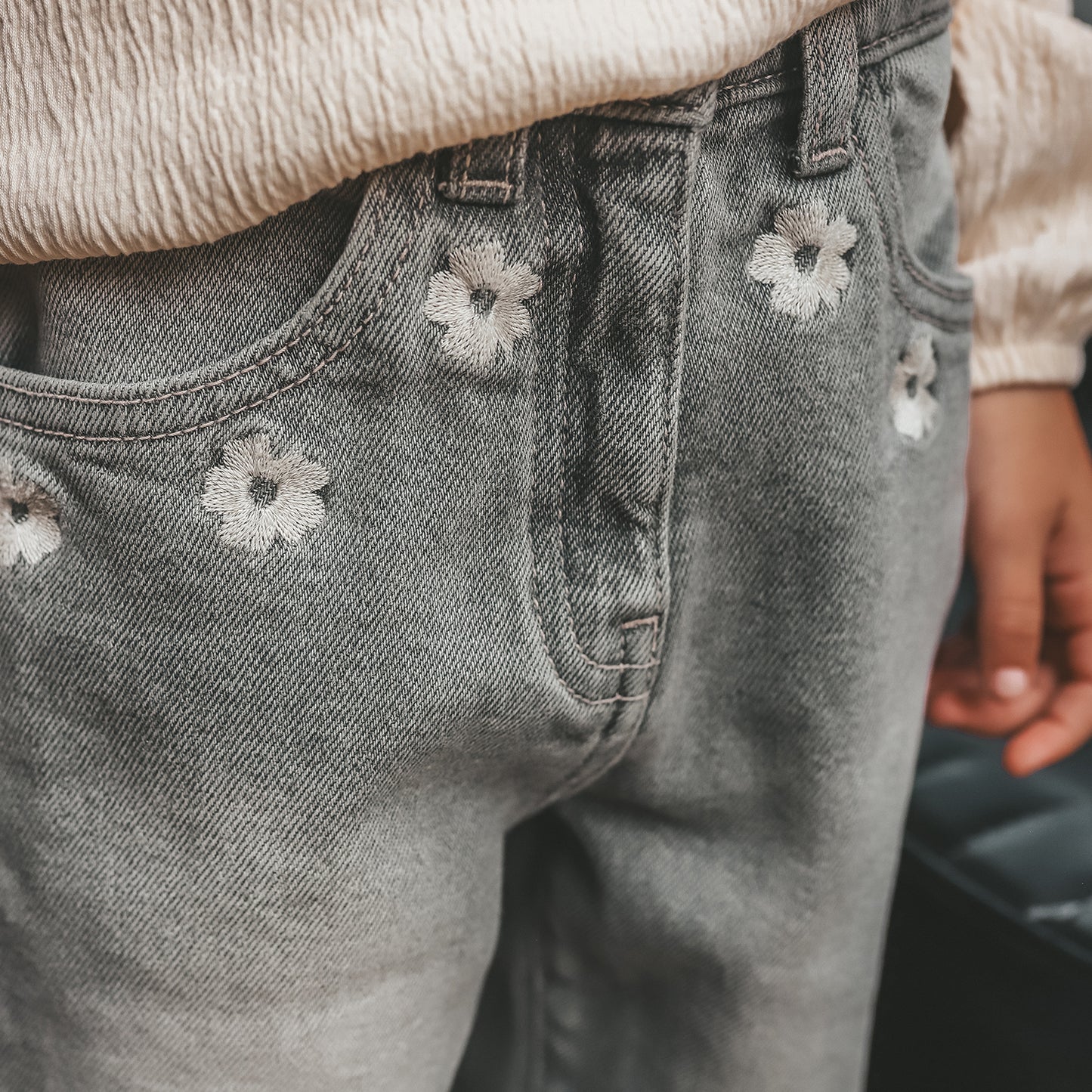 Your Wishes - Stretch Denim | Grey Baggy Jeans