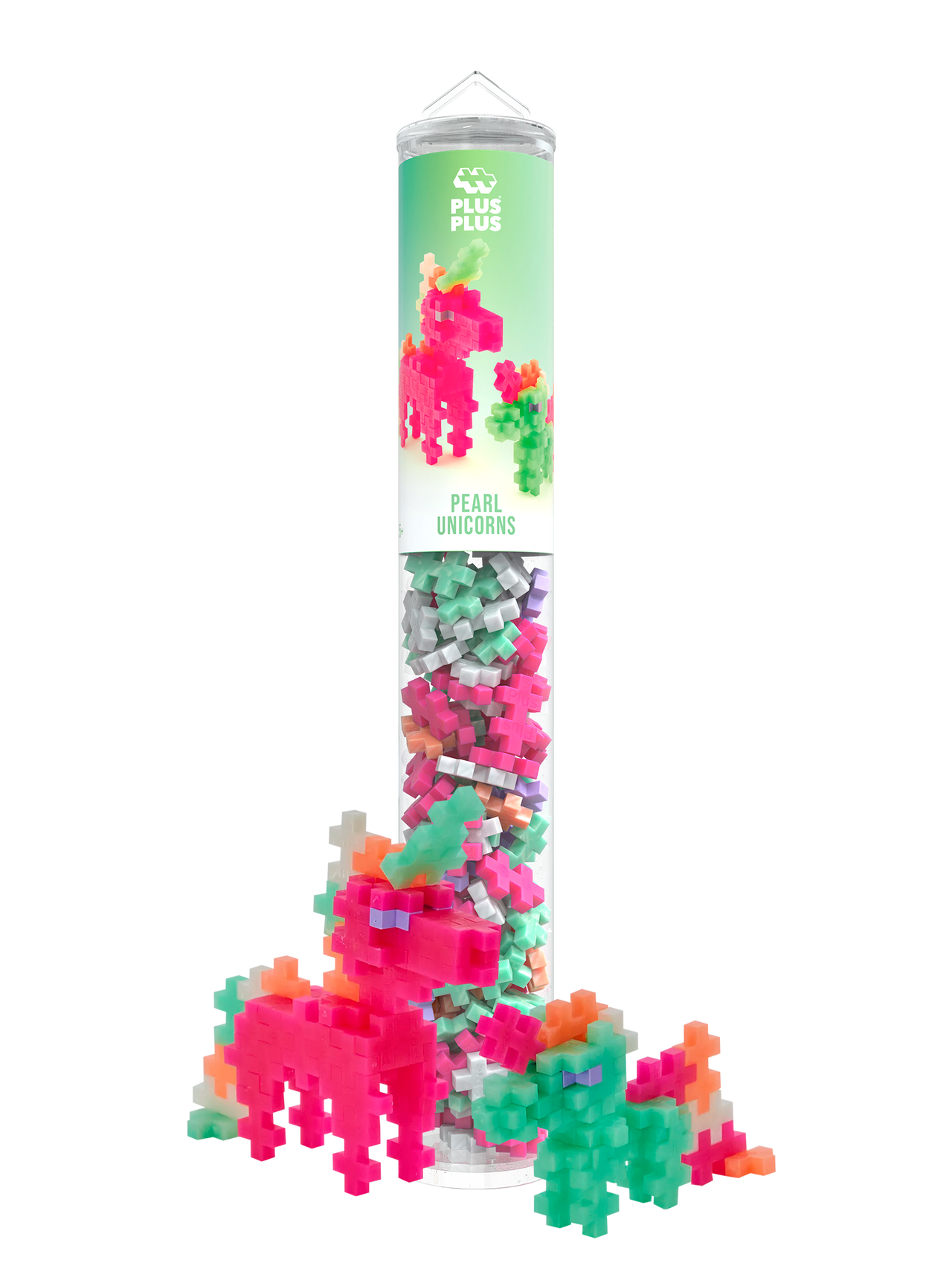 Plus Plus - Tube 100 stuks | Parel Eenhoorn (4374)