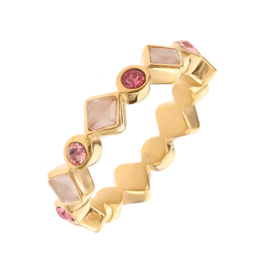 Ring - Coloured shaped stones