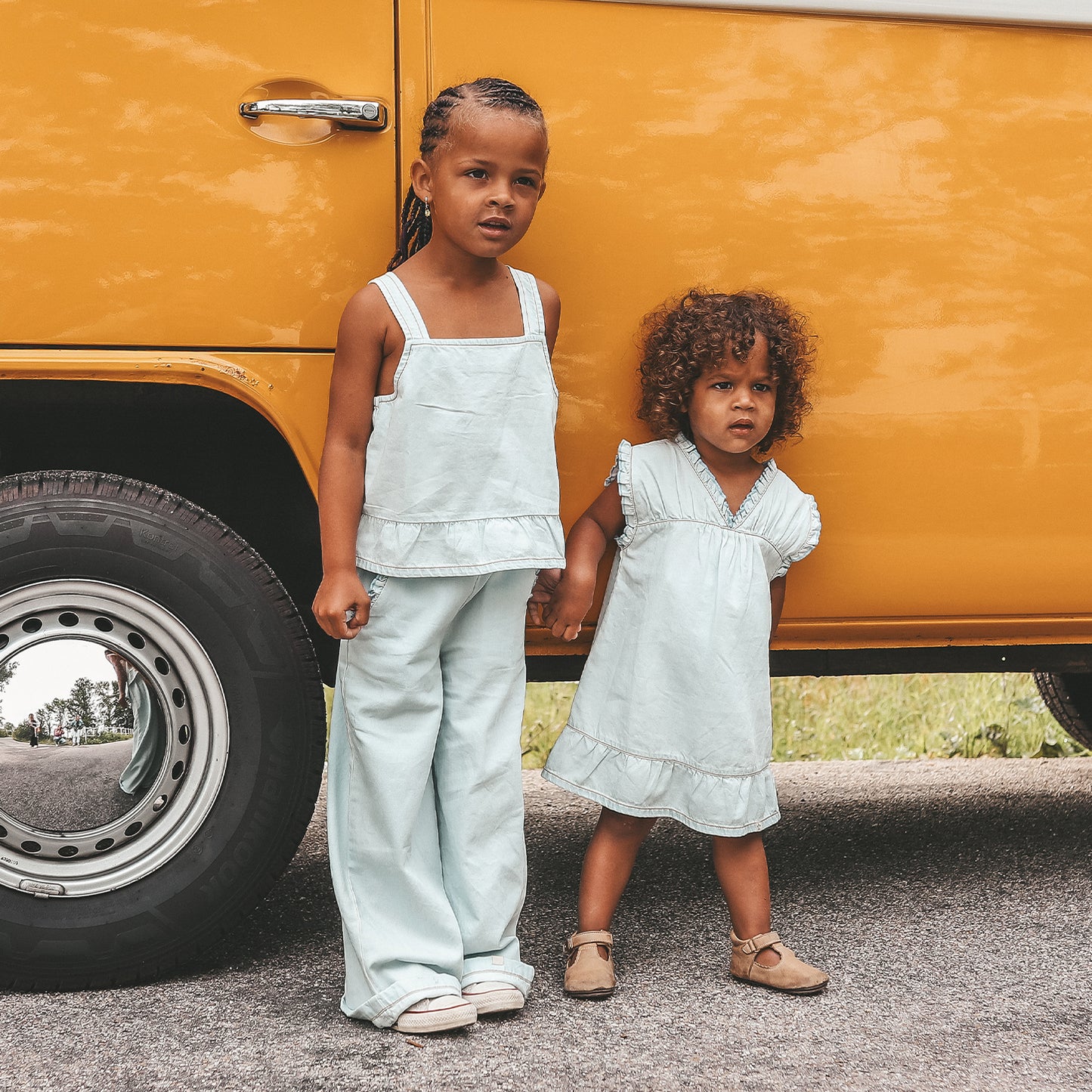Your Wishes - Chambray | Ruffle Pants