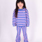 The New Chapter - Broek Flared Nena | Blue Pink Stripes