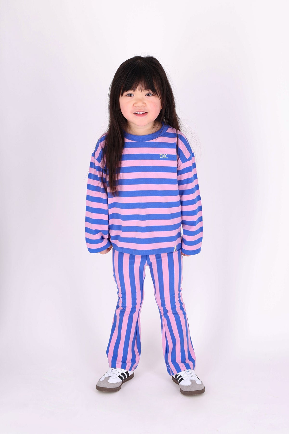 The New Chapter - Broek Flared Nena | Blue Pink Stripes