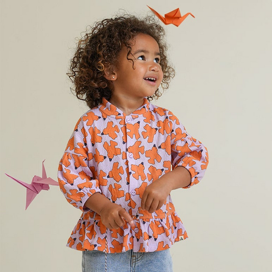 The New Chapter - Blouse Abbey | Lila oranje Birdie