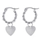 Oorbellen - silver heart
