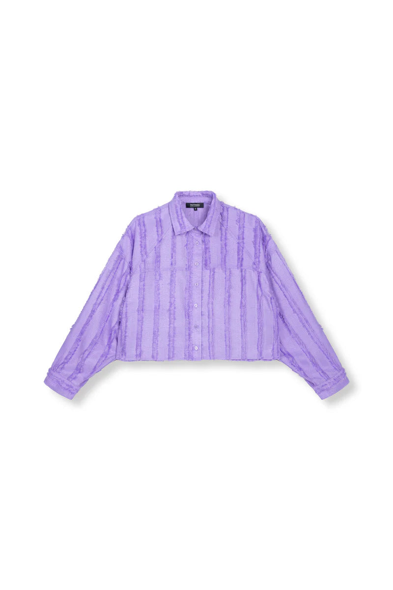 Refined Department - Lilac Oversized Cropped Blouse | SADEN BLOUSE
