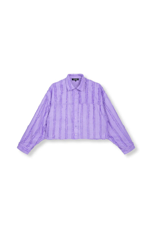 Refined Department - Lilac Oversized Cropped Blouse | SADEN BLOUSE