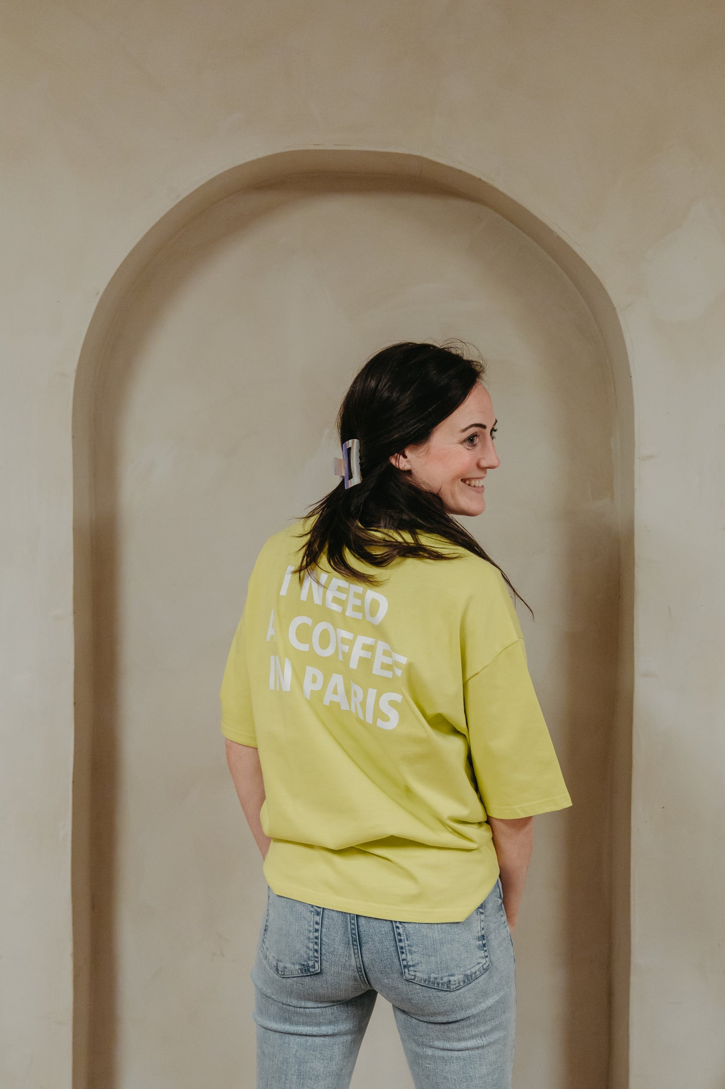 T shirt - Amaya Lime | I Need Coffee in Paris
