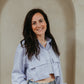 Blouse - Aila | Blauw wit gestreept