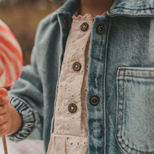 Your Wishes - Stretch Denim Jacket | Sky Blue