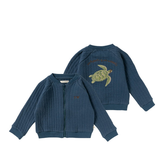 Your Wishes - Turtle Quilted Jacket | Ensign Blue